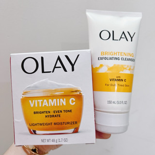  Bộ sữa rửa mặt và kem olay vitamin C peptide 24 giúp sáng da mờ thâm nám 