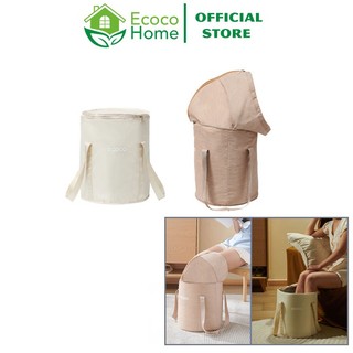  Túi Vải ECOCO Ngâm Chân Giữ Nhiệt Xô Vải Ngâm Chân Giữ Nhiệt Gấp Gọn Tặng Kèm Túi Thảo Dược 