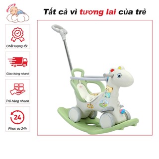 Xe ngựa trẻ em Thương Hiệu iiko đa chức năng Shaker 4 trong 1 Xe đẩy cơ sở với xe đẩy âm nhạc cho bé 1-5 tuổi