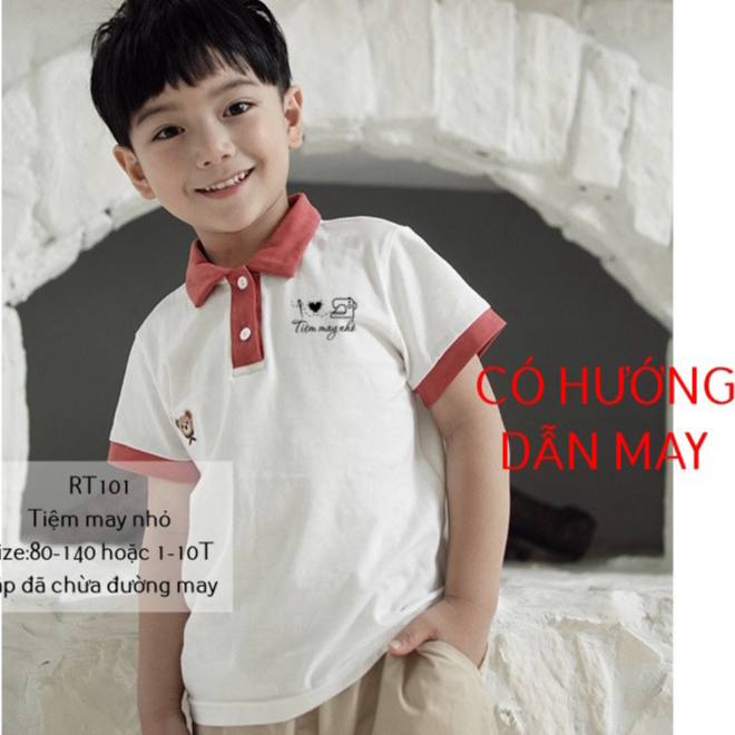 RT101_Rập giấy may áo bổ trụ bé trai