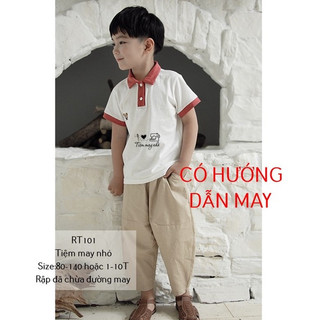 RT101_Rập giấy may áo bổ trụ bé trai