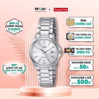Đồng Hồ Casio Nữ LTP-1183A-7ADF Mặt Tròn Dây Kim Loại Chính Hãng