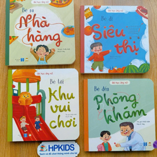 Bộ Bé học ứng xử 4 cuốn giấy bồi cứng - Lionbooks