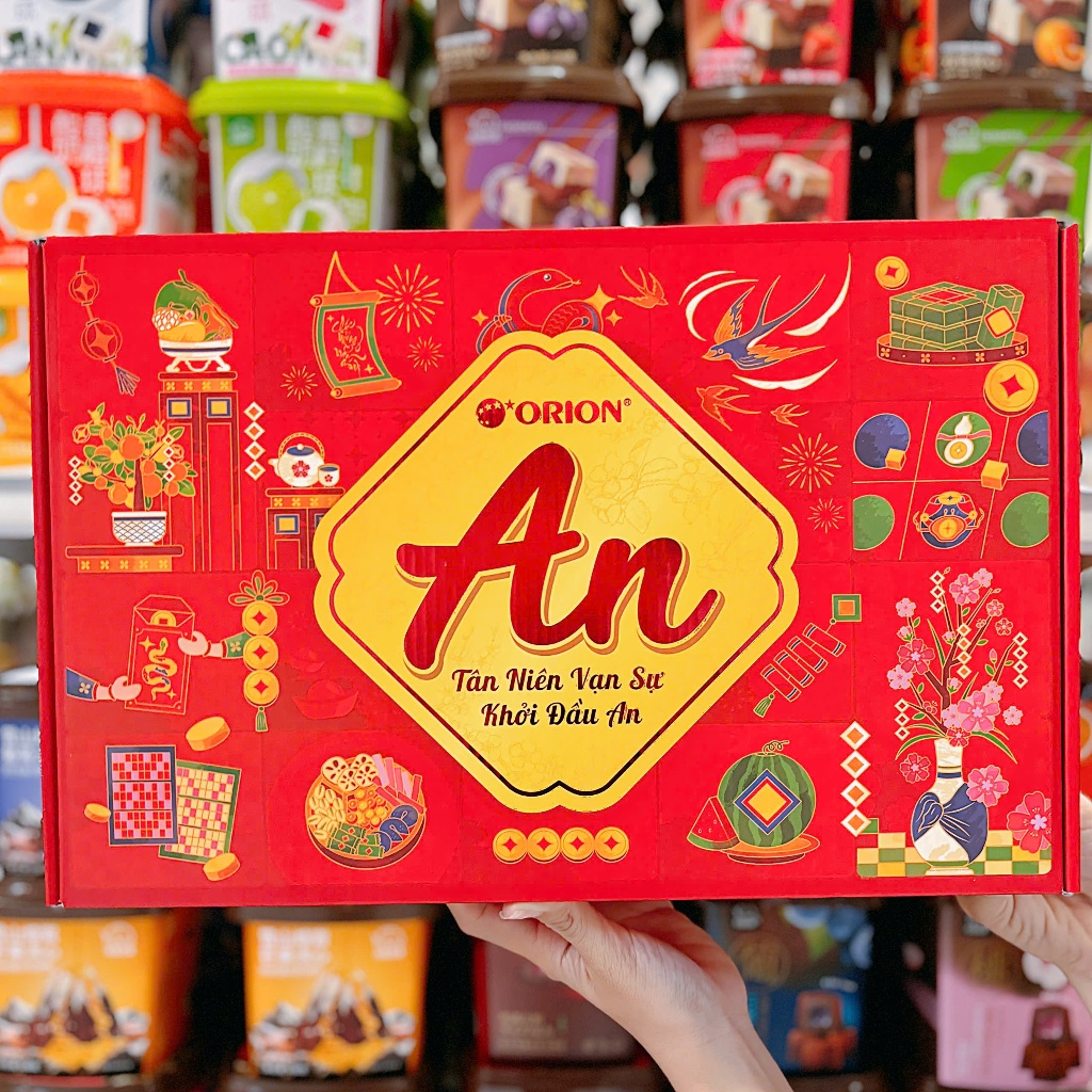 [BÁNH KẸO TẾT] Hộp quà Tết An ORION Đủ size kèm túi xách