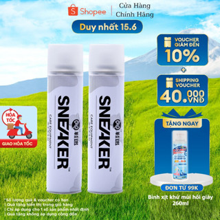 Chai Xịt Tạo Bọt Vệ Sinh Giày Sneaker Cao Cấp Khử Mùi Làm Sạch Nhanh Chống Ố Vàng An Toàn Mọi Chất Liệu - Tẩy Trắng Giày