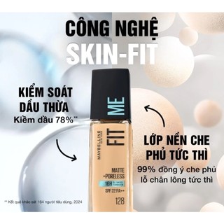 Kem nền Maybelline Fit me matte poreless
