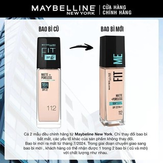 Kem nền Maybelline Fit me matte poreless