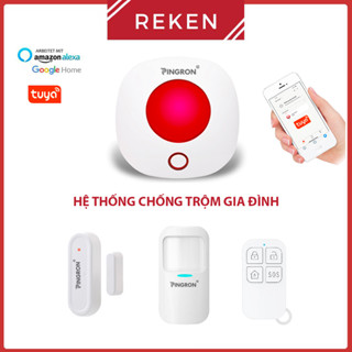 Báo động chống trộm wifi, Hệ thống chống gia đình, Báo động chống trộm gắn cửa Pingron S016T