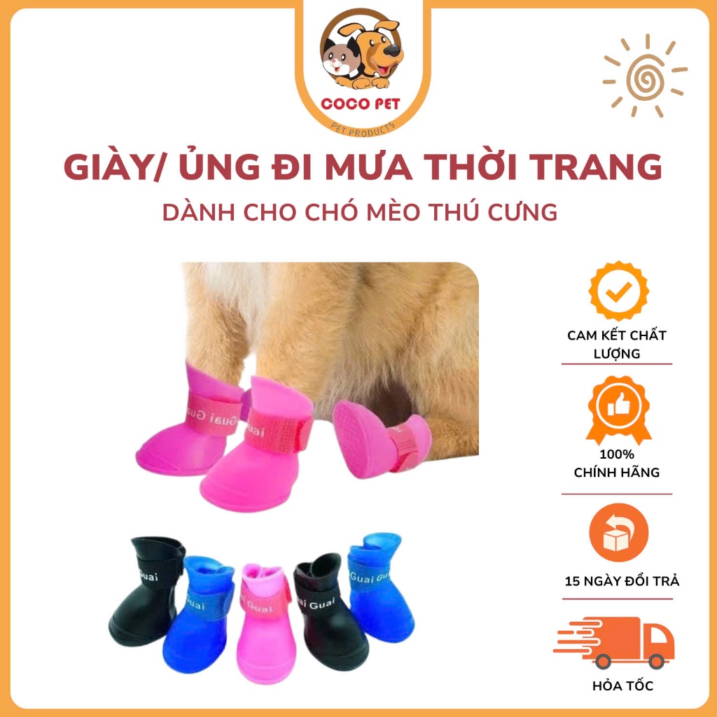 Giày/Ủng Đi Mưa Thời Trang Dành Cho Chó Mèo Thú Cưng