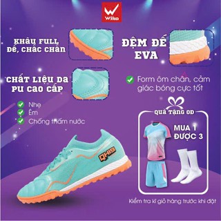 Giày Đá Bóng Wika QH19 Z-Vol ,Chất Liệu Microfiber, Đệm Lót Eva,Trọng Lượng Siêu Nhẹ