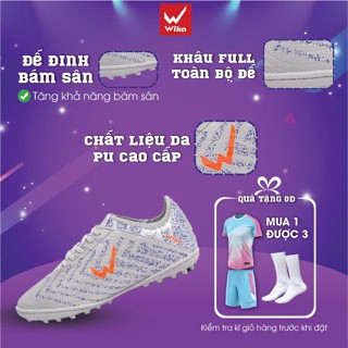 Giày Đá Bóng Wika Hunter II Chính Hãng, Giày Bóng Đá Nam Lưỡi Gà Liền Đế TF Chống Trơn Trượt