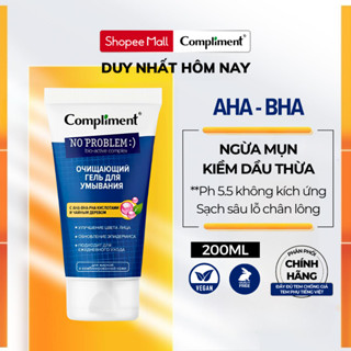 Sữa Rửa Mặt Compliment No Problem Giúp Làm Sạch Sâu, Hỗ Trợ Giảm Mụn, Không Khô Da 200ml