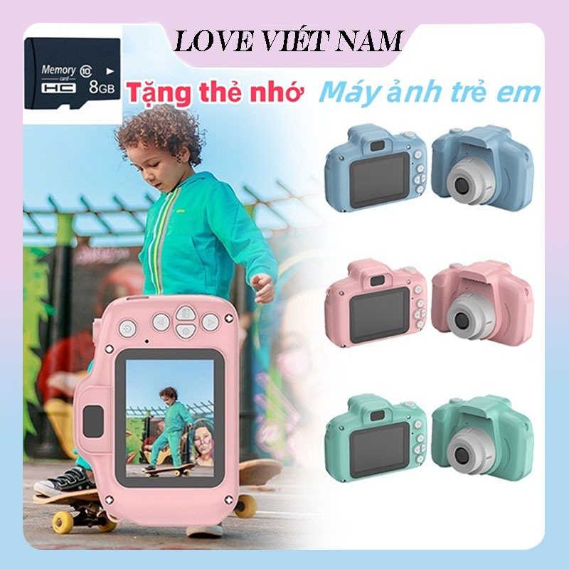 （🎁Quà tặng）[Tặng thẻ nhớ]Máy Ảnh Mini Kỹ Thuật Số Digital Camera HD Hoạt Hình Phù Hợp Với Trẻ Em- CLUBLU