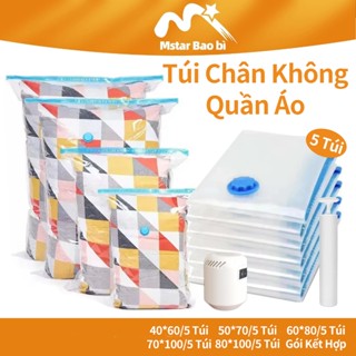 5 Túi hút chân không quần áo, túi nén chân không cho chăn gối, quần áo túi đựng đồ