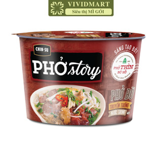 [TÔ LẺ] - MASAN - Chin-su Phở Story tô (có thịt thật) hương vị Phở bò, Chinsu Phở bò Story tô, Phở Thìn bờ hồ (131g/tô)