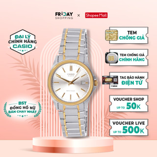 Đồng Hồ Casio Nữ LTP-1183G-7ADF Mặt Tròn Dây Kim Loại Chính Hãng