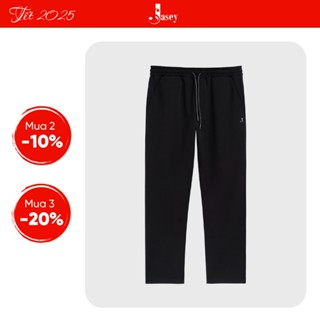 Quần dài nam trung niên JASEY, quần thun nam trung niên dáng suông dây rút màu đen cho nam dễ phối đồ mã 4411