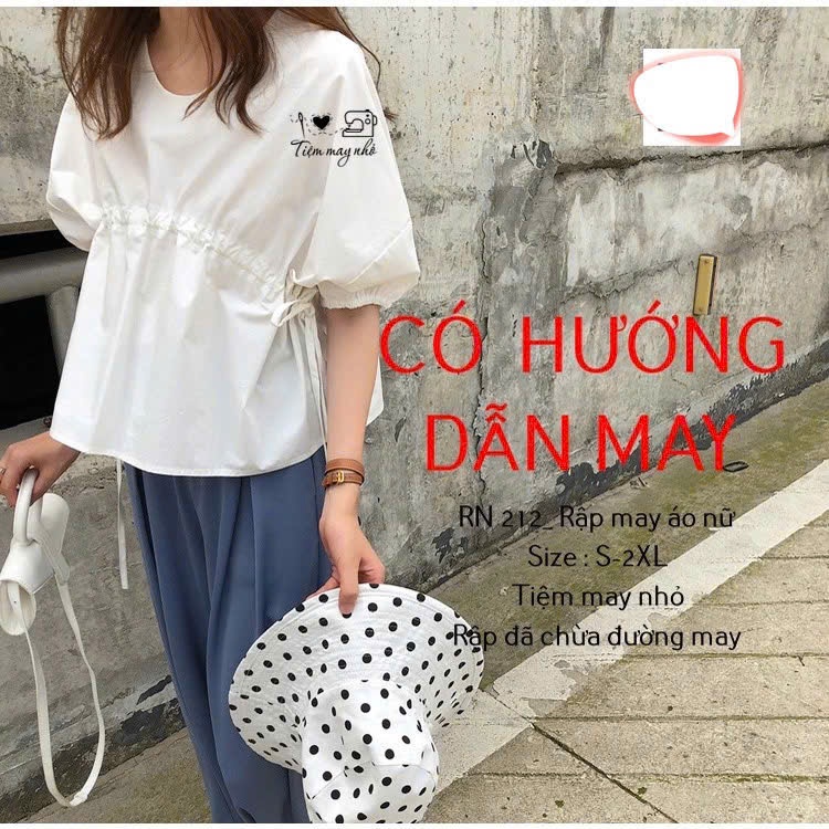 RN212_Rập giấy may áo rút eo nữ