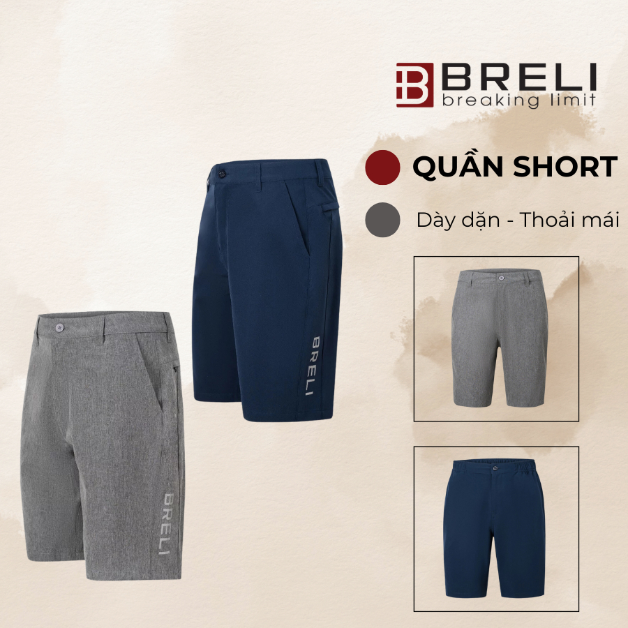 Quần short thể thao nam BRELI quần chạy bộ, tennis nam Công nghệ NHẬT BẢN- BQS2402