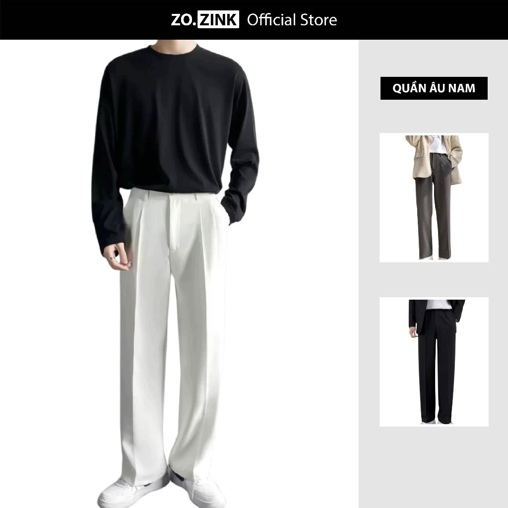 Quần âu nam suông thiết kế cạp nửa chun đằng sau, chất Tuyết Hàn cao cấp dày dặn, form Suông trẻ tru