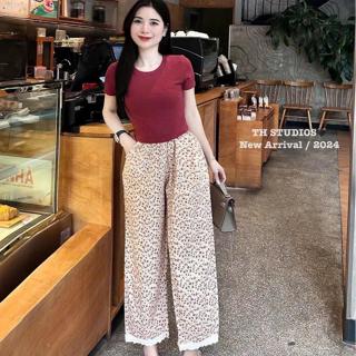 Sét quần  hoa + ÁO TRƠN quần có pha ren_1990_chân ngắn BTQ2