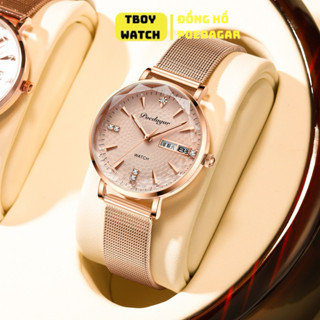 Đồng hồ nữ cao cấp chính hãng POEDAGAR 312 thời trang sang trọng dây thép lưới phong cách tinh tế