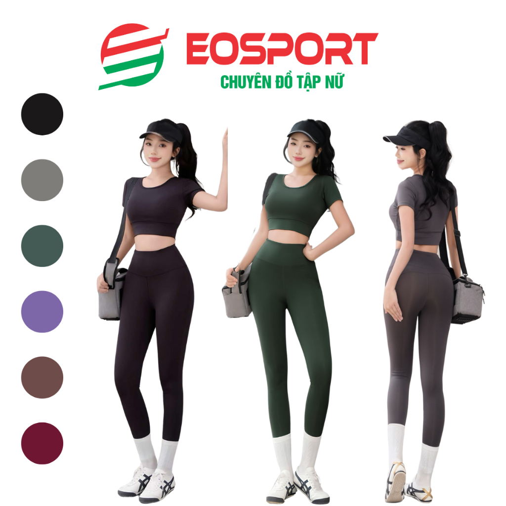 Đồ Tập Gym Nữ Bộ Tập Gym Yoga Erobic Nữ Áo Cộc Tay Quần Dài Chất Liệu Co Giãn 4 Chiều Thấm Hút Tốt (D02)