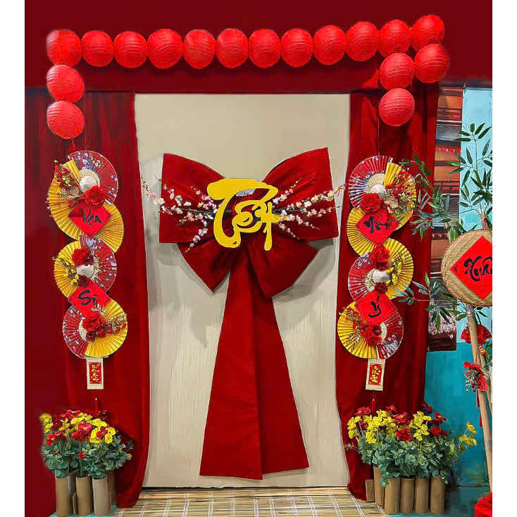 Set Vật Liệu Làm Phông Nền Sang Trọng Đón Xuân SET08