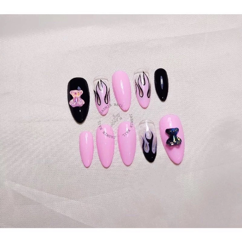 Nailbox thiết kế caro đen