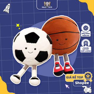 Gấu Bông Bóng Đá HuloToys Cho Bé, Gấu Bông Quả Bóng Bông Dày Dặn An Toàn Cho Bé Trai Bé Gái