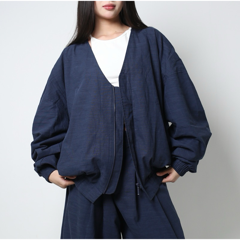 AGOB - ÁO KHOÁC BOMBER LINEN FORM RỘNG