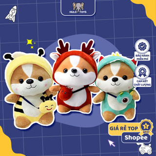 (Xả kho) Gấu Bông Chó Shiba Cosplay Mềm Mịn Cho Bé, Gấu Bông Cao Cấp Hulo Toys