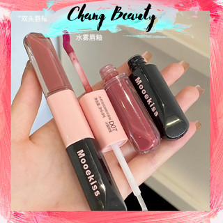 MOOEKISS Son Mooekiss Dual Effect Essence Lip Gloss Không Dính Cốc Hiệu Ứng Tráng Gương 2 Đầu Đa Năng 3ml+3ml