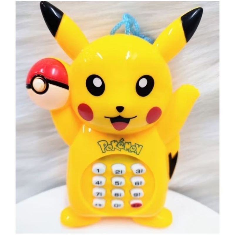 (KÈM PIN)Đồ chơi điện thoại cầm tay Pikachu dùng pin có nhạc, ngộ nghĩnh cho bé