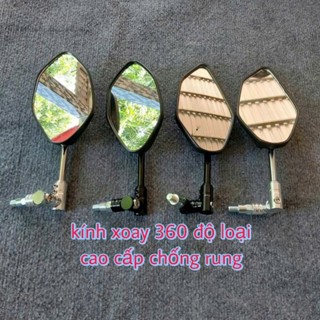 Kính Xoay 360 độ gập gương chiếu hậu xe máy Wave, Vision, Vario, Winner, Ab 125, Lead