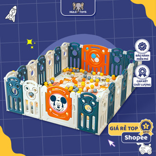 Quây Cũi Cho Bé Tặng Bóng Thảm Mẫu Mới 2025 Hulo Toys, Gấp Gọn An Toàn Cho Bé, Bảo Hành Trọn Đời