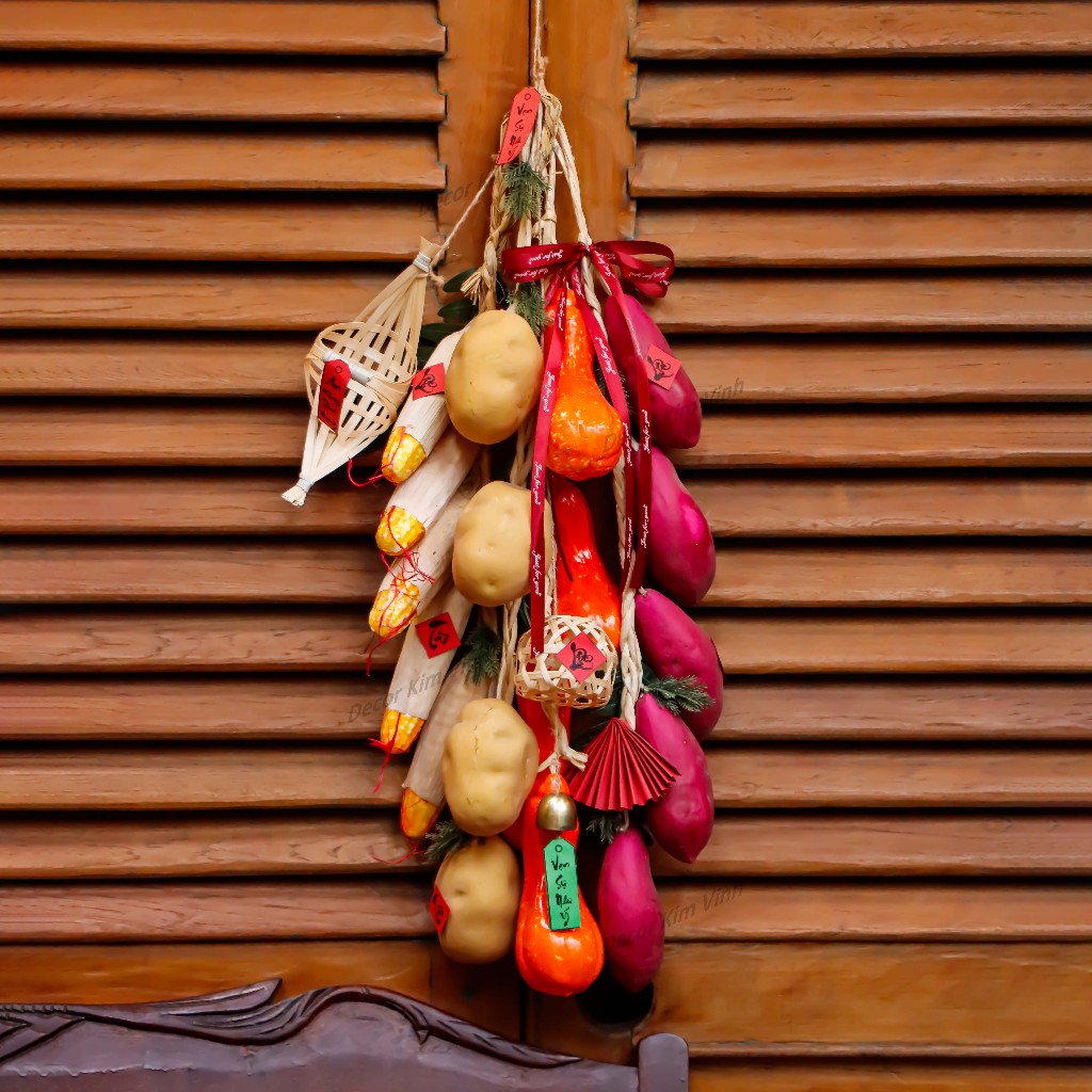 Chùm Treo Nông Sản Rau Củ Trang Trí Tết Decor Nhà Cửa