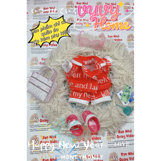 [Quần Áo Búp Bê]🧸Set Pizama Cho Búp Bê Size 5in 🍭🍡🍭🍡