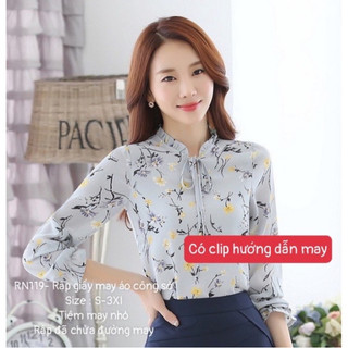 RN119_Rập giấy may áo nữ cổ bèo