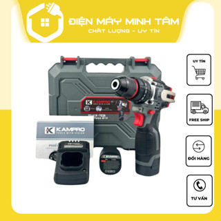 Máy Khoan Pin Kampro K-7038, 3 Chức Năng, Đầu Kẹp 10ly Autolock, Động Cơ Không Chổi Than