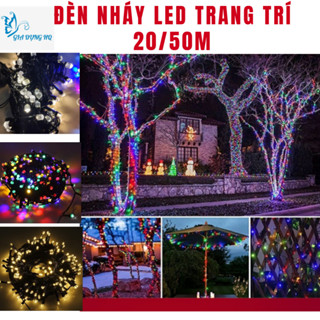 Dây Đèn LED Nháy chớp Kim Cương 20m/50m, đèn trang trí cây thông trang trí tết cao cấp