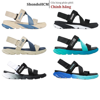 SHONDO Sandal Nam Nữ Đi Học Đi Chơi F6 Sport Ombre Êm Nhẹ Màu Sắc Thời Trang Đế Bằng 3.5cm Sandals Xé Đán Quai Dù (S)