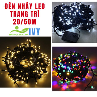 Dây Đèn LED Nháy chớp Kim Cương 20m/50m, đèn trang trí cây QUẤT CÂY ĐÀO  trang trí tết NGOÀI TRỜI