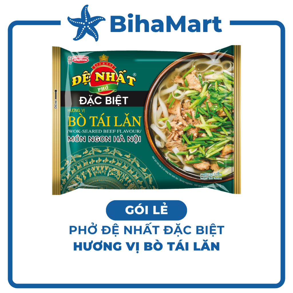 [GÓI LẺ] - ACECOOK - Đệ Nhất phở đặc biệt Bò tái lăn, phở Đệ Nhất đặc biệt Bò tái lăn, phở bò tái lă