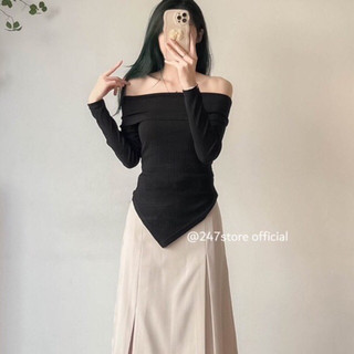 Áo nữ dài tay form dáng Hàn Quốc cực nữ tính Basic mã A185