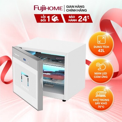Máy sấy bát đĩa nhập khẩu FUJIHOME DD42 Khử trùng bằng tia UV và Ozone loại bỏ 99,99% vi khuẩn Ecoli