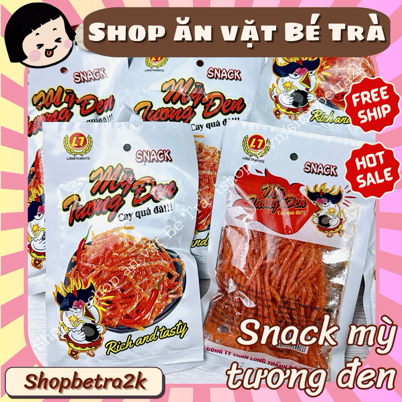 (Combo 10 gói) Snack mỳ tương đen cay