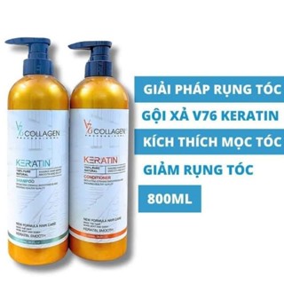  Cặp Dầu Gội Xả V76 Phục Hồi Tóc Hư Tổn chống Rụng Tóc Gàu Ngứa 800ml 