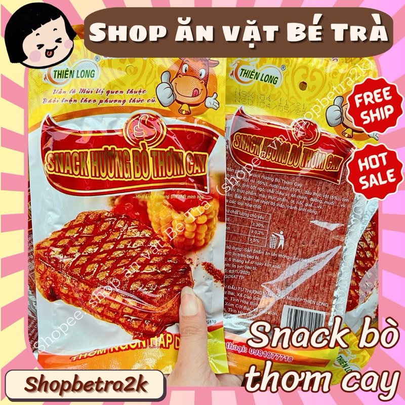 [10 GÓI] Snack hương bò thơm cay, sườn bò miếng ăn vặt cổng trường