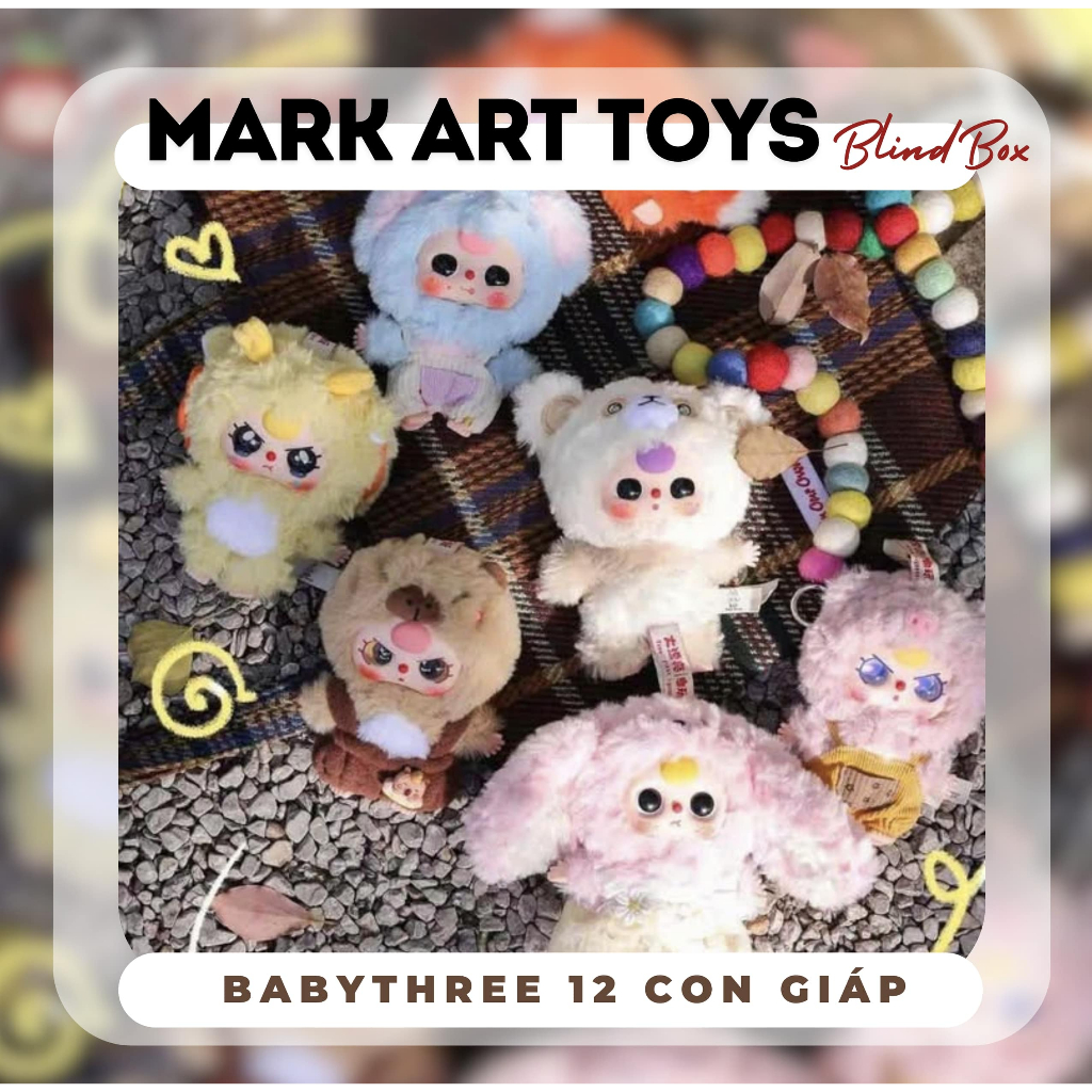 [HCM] Baby Three V3 MINI DE-LOVELY Blind Box . Chính Hãng . Mark Art Toys HCM